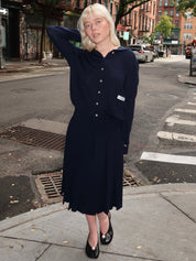 Shortcake Knit Dress in Navy