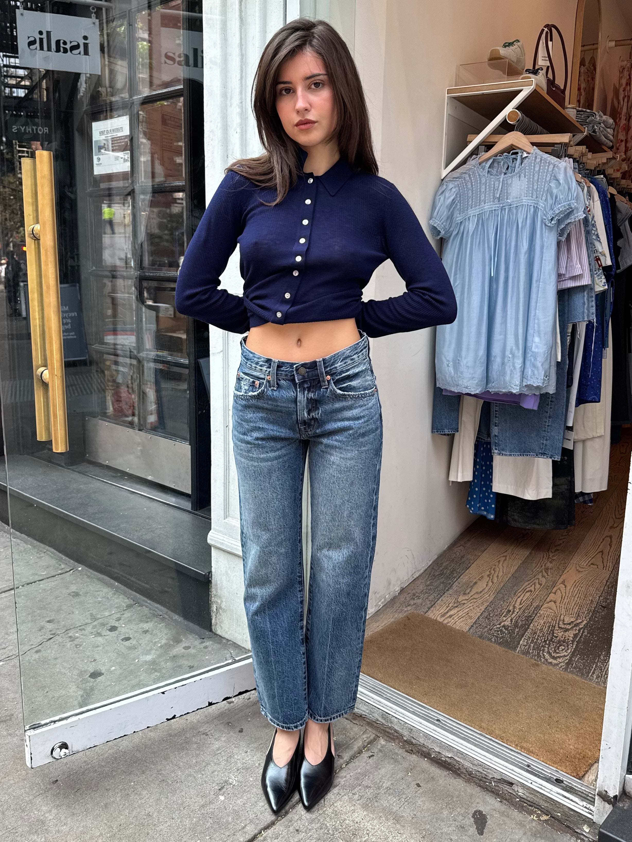 Lexi Mid Rise Bowed Straight in Artisan