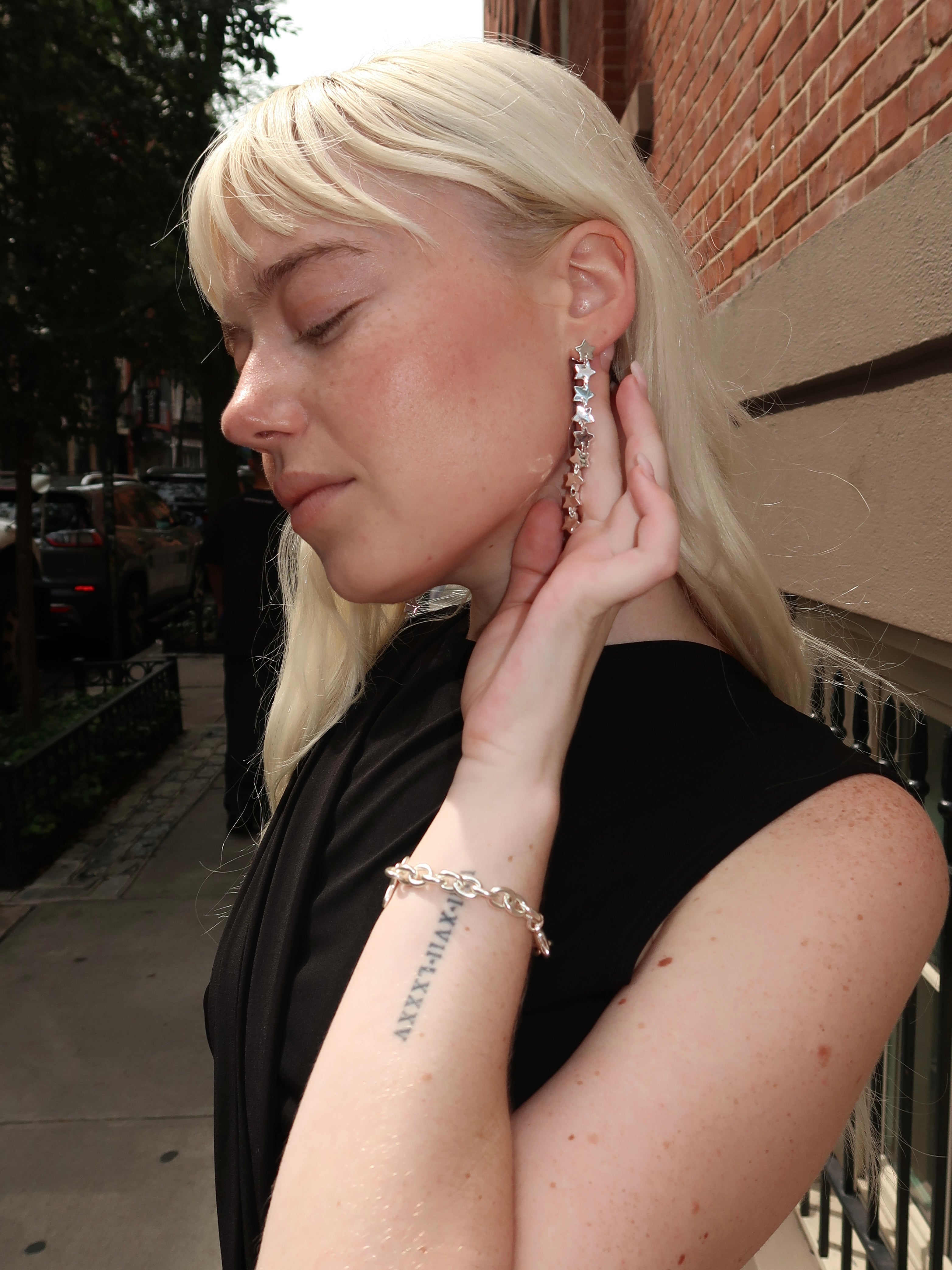 Starfall Earrings in Silver