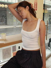 Organic Cotton Ballerina Top in White
