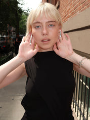 Starfall Earrings in Silver