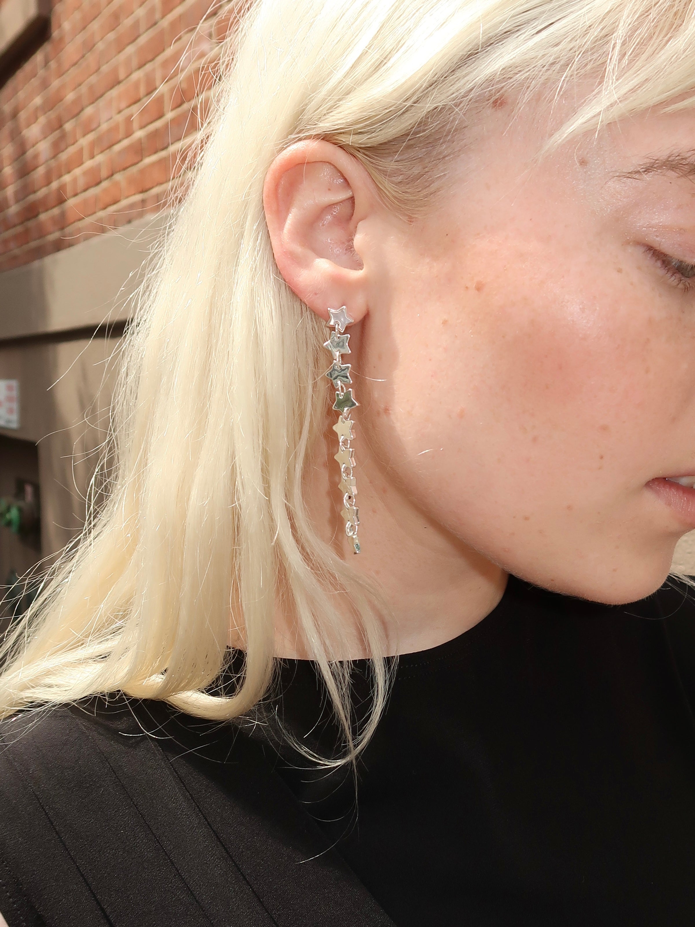 Starfall Earrings in Silver