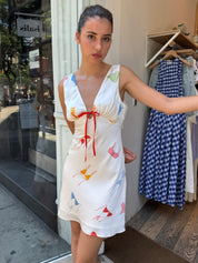 Miami Mini Dress in White Bikini Print