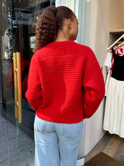 Adina Everyday Sweater in Rouge
