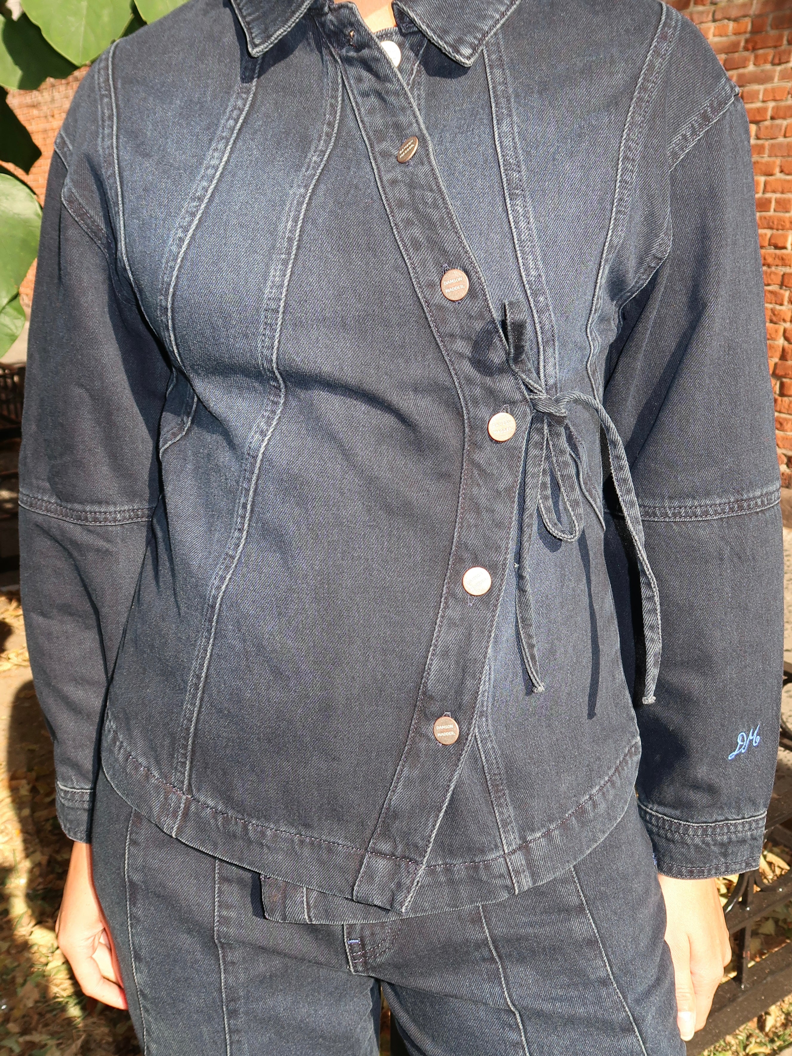 Finella Denim Shirt in Wavy Seams Blue