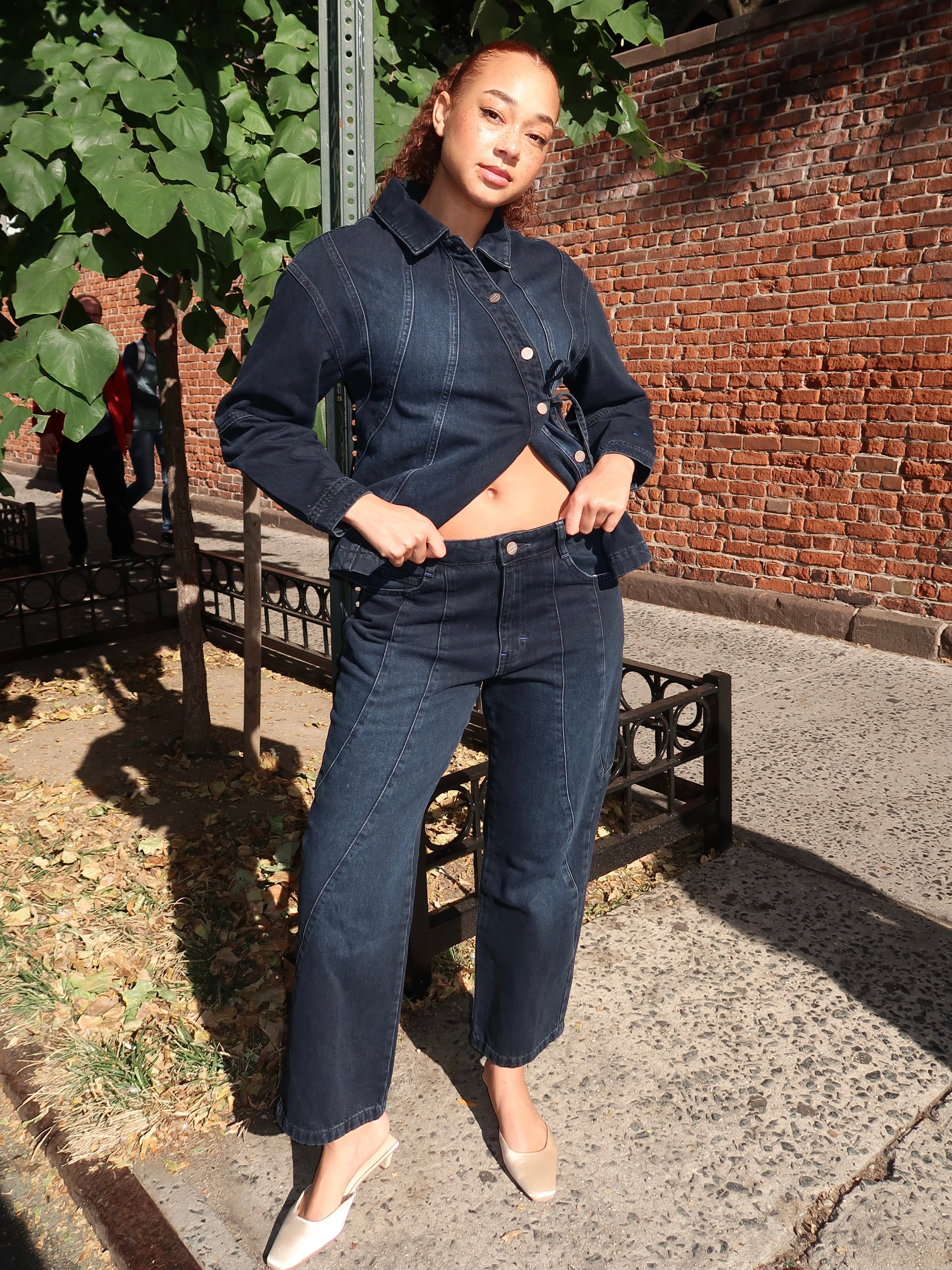 Juli Jeans in Wavy Seams Blue