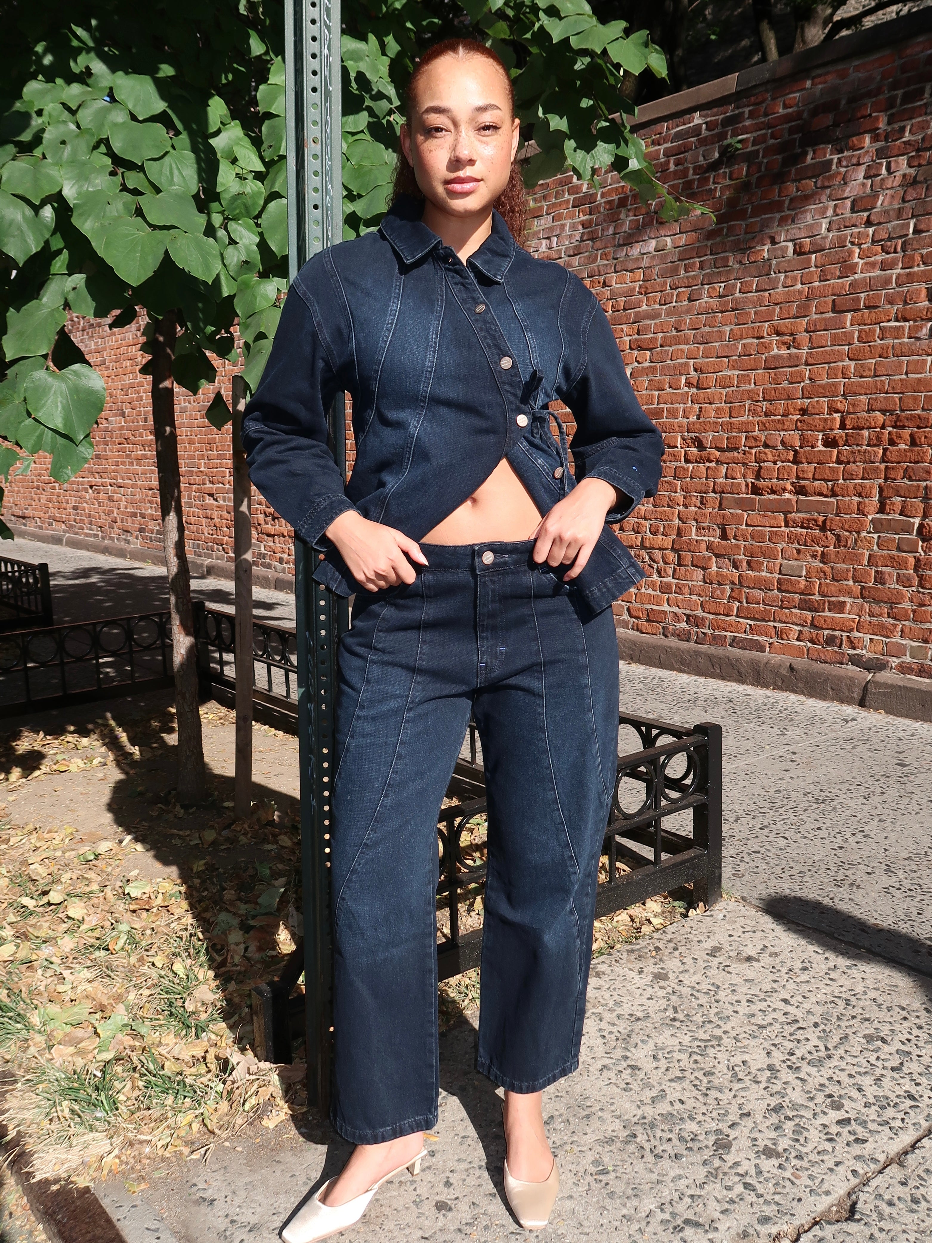 Juli Jeans in Wavy Seams Blue