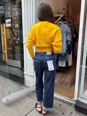 Kacey Mid Rise Cuffed Boyfriend in Cultivate