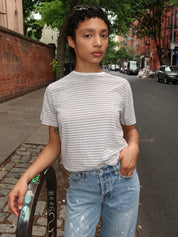Stripe Tee in Grey