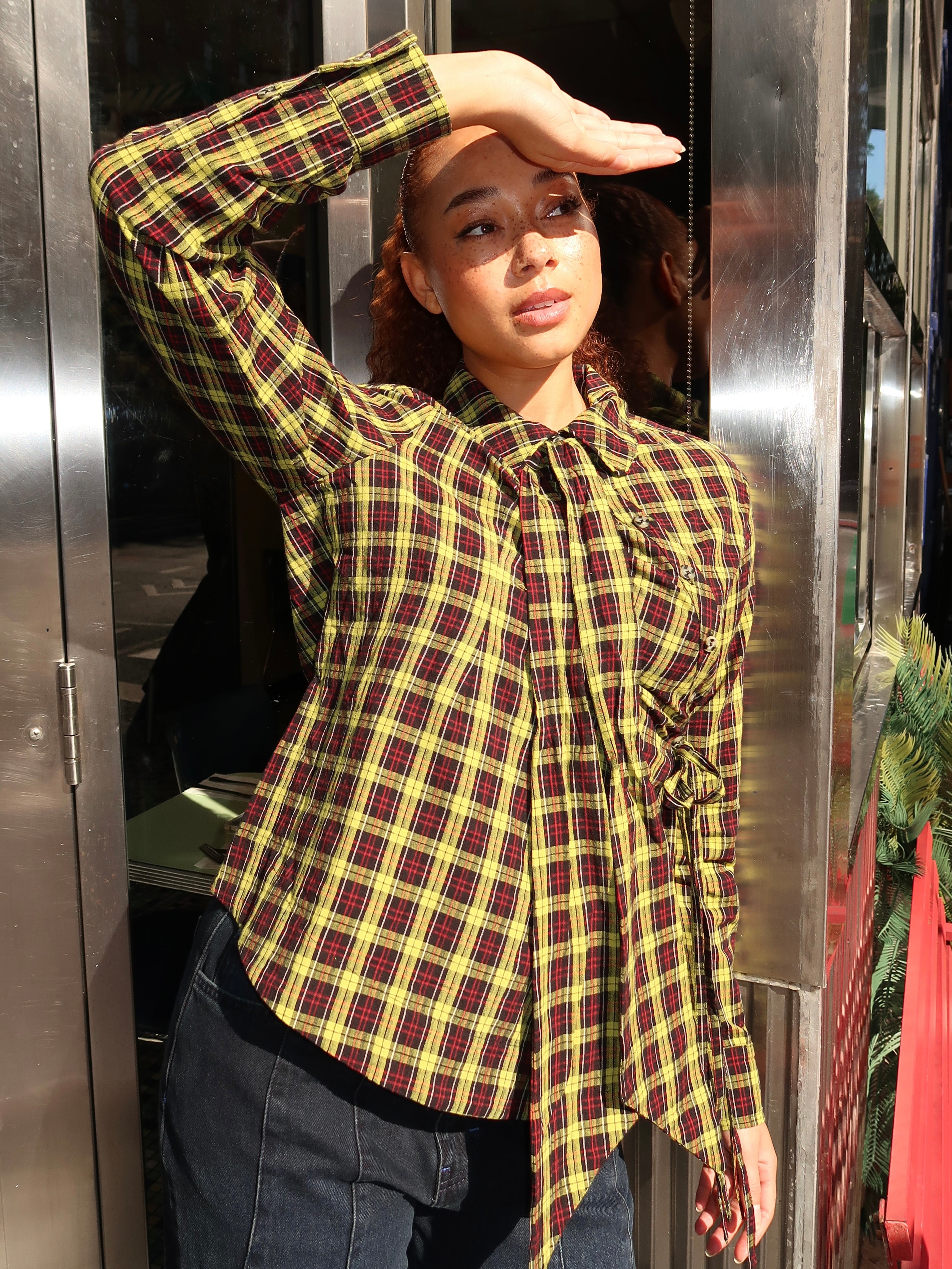 Robyn Shirt in Bold Yellow Tartan