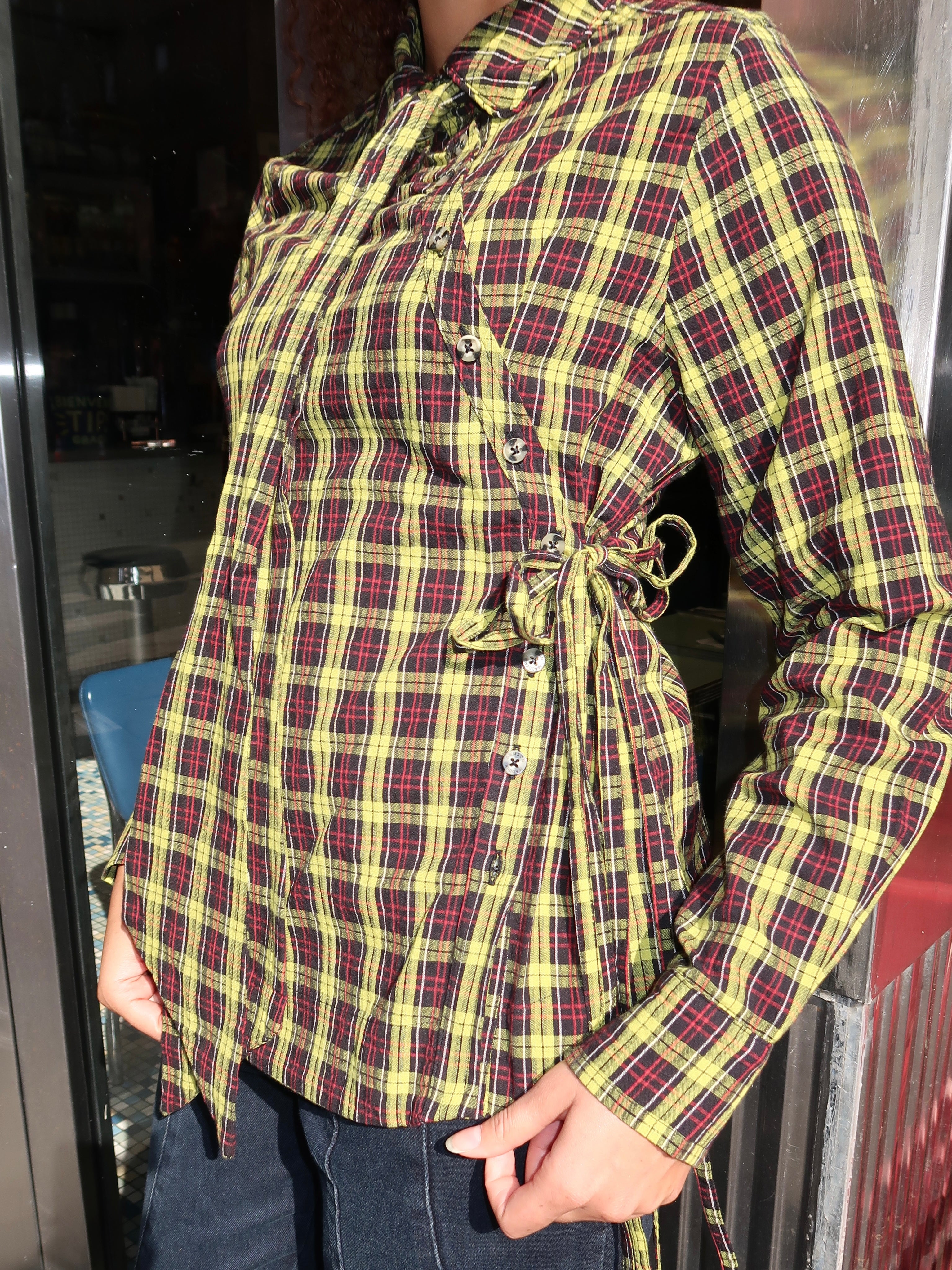 Robyn Shirt in Bold Yellow Tartan