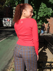 Varsha Cardigan in Cherry Red