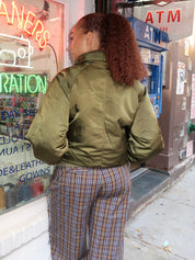 Joanie Bomber in Olive