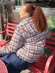 Pearl Puffer in Multi Check