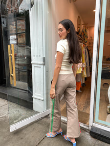 Varsity Pant in Orange Khaki Green
