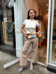 Varsity Pant in Orange Khaki Green