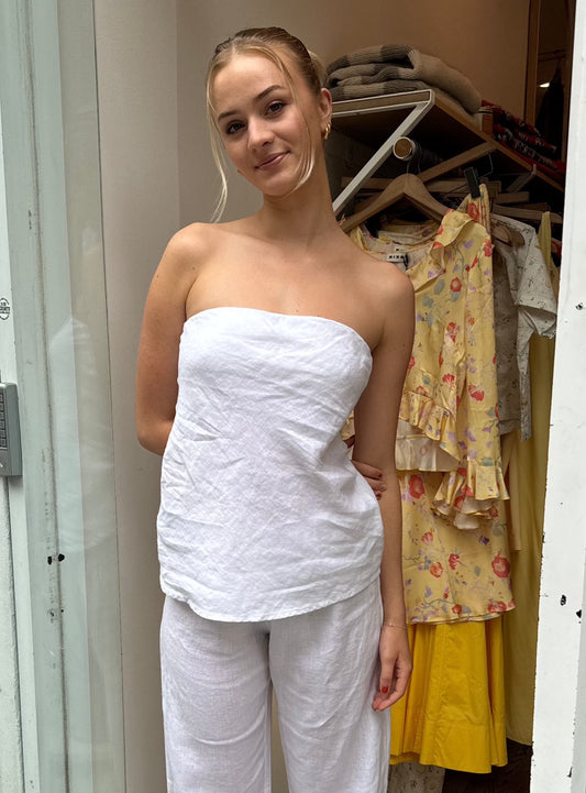 The Linen Tube Top in Powder
