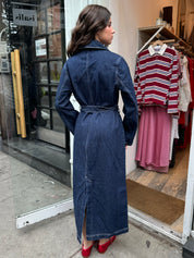 Bijou Alice Trench in Rinse Denim