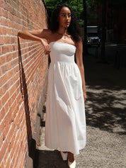 Jamie Midi Dress in White