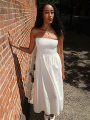 Jamie Midi Dress in White