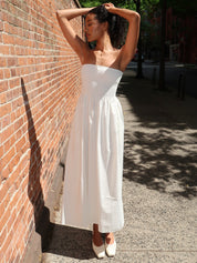Jamie Midi Dress in White