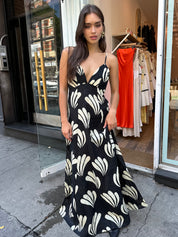 Palm Linen Dress