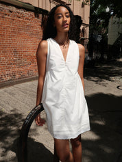 Dion Mini Dress in Fiore Lace White