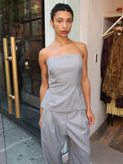 Nessa Top in Light Grey