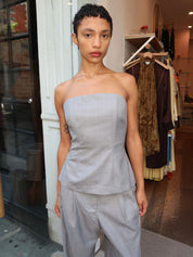 Nessa Top in Light Grey