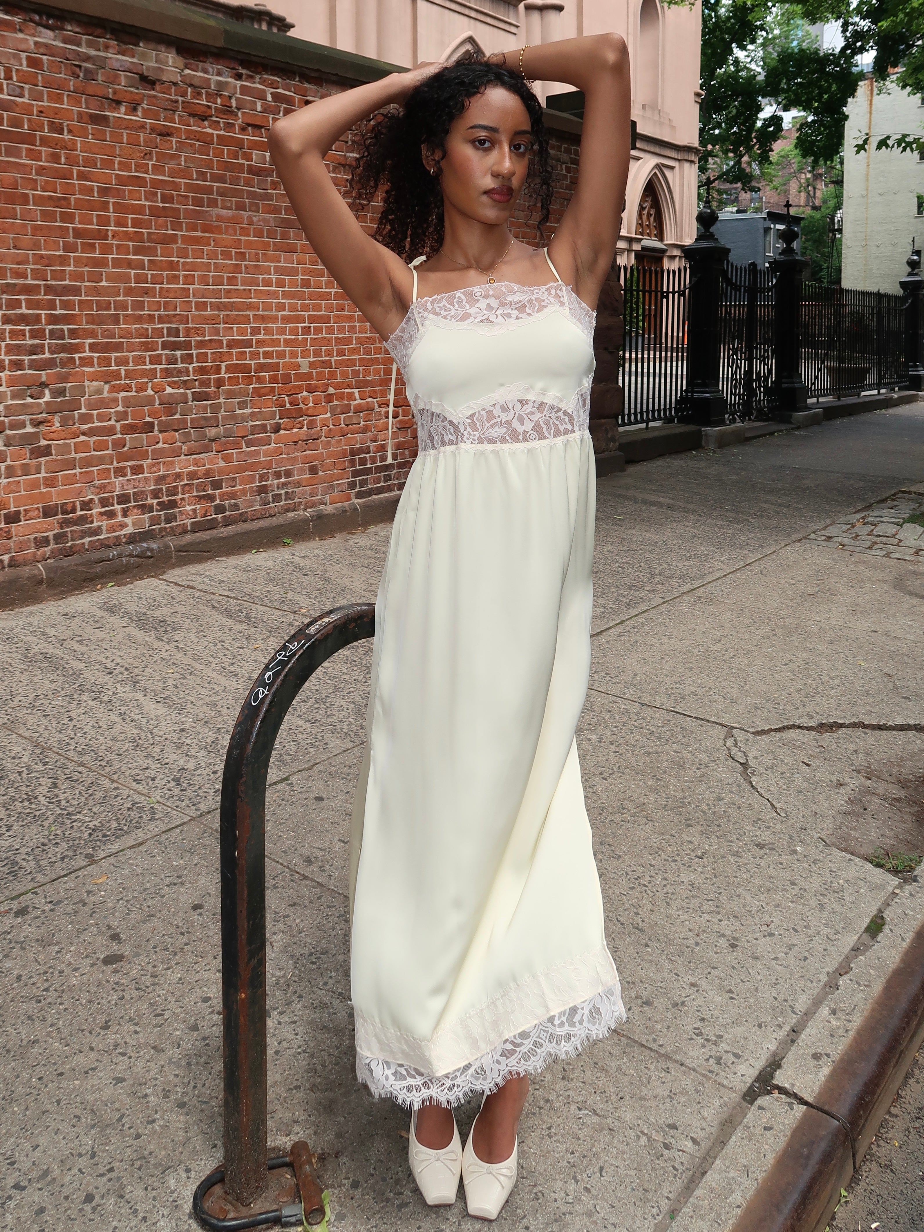 Morris Midi Dress in Lucia Lace – Isalis