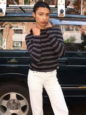 Nellie Shirt in Black Stripe