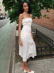 Amalita Midi Dress in Butter Textured Gingham