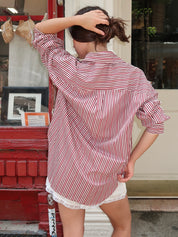 En Vau Oversized Shirt in Clara Stripe