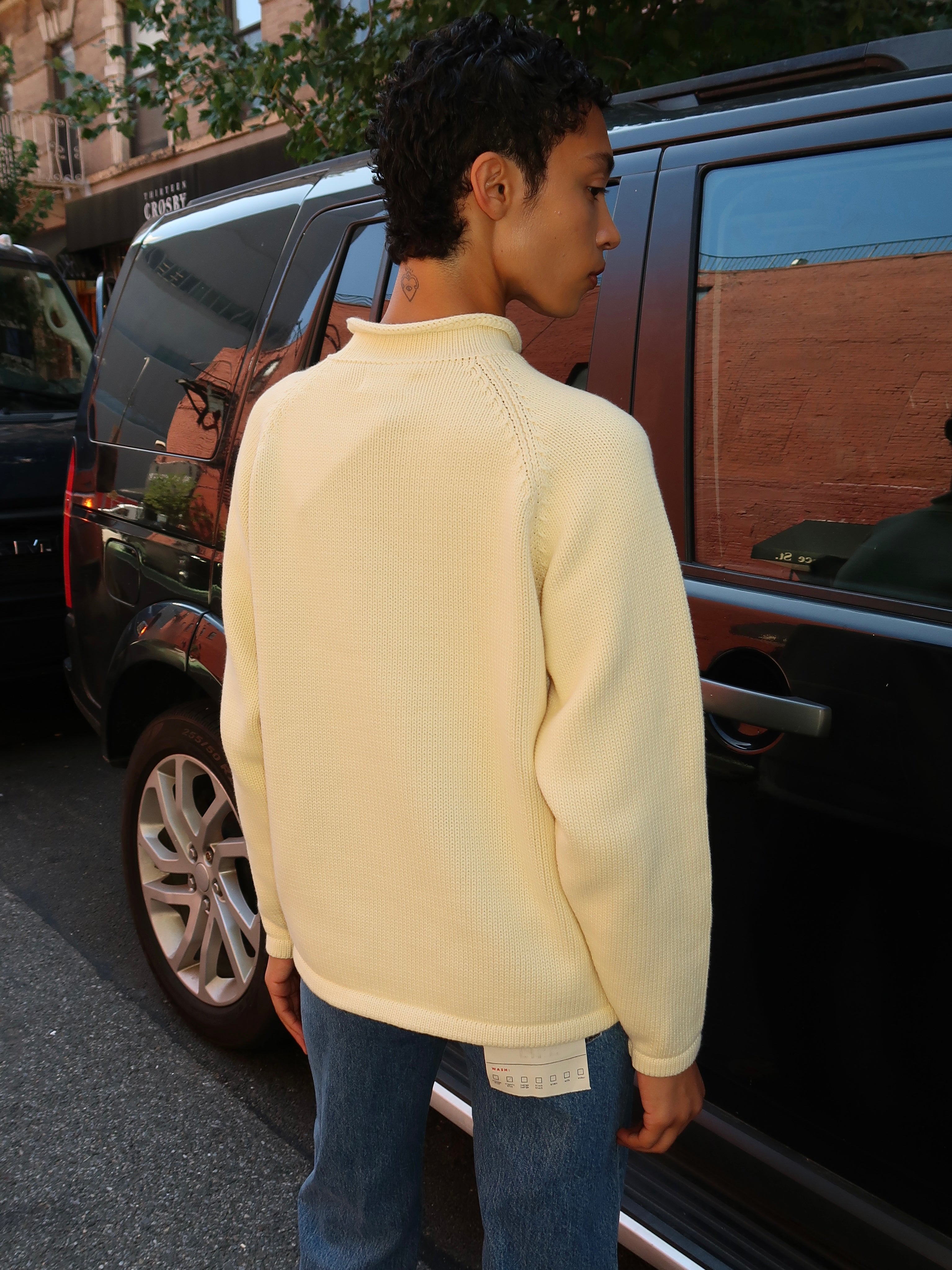 Snap Collar Sweater in Butter