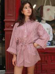 Freja Playsuit in Clara Stripe