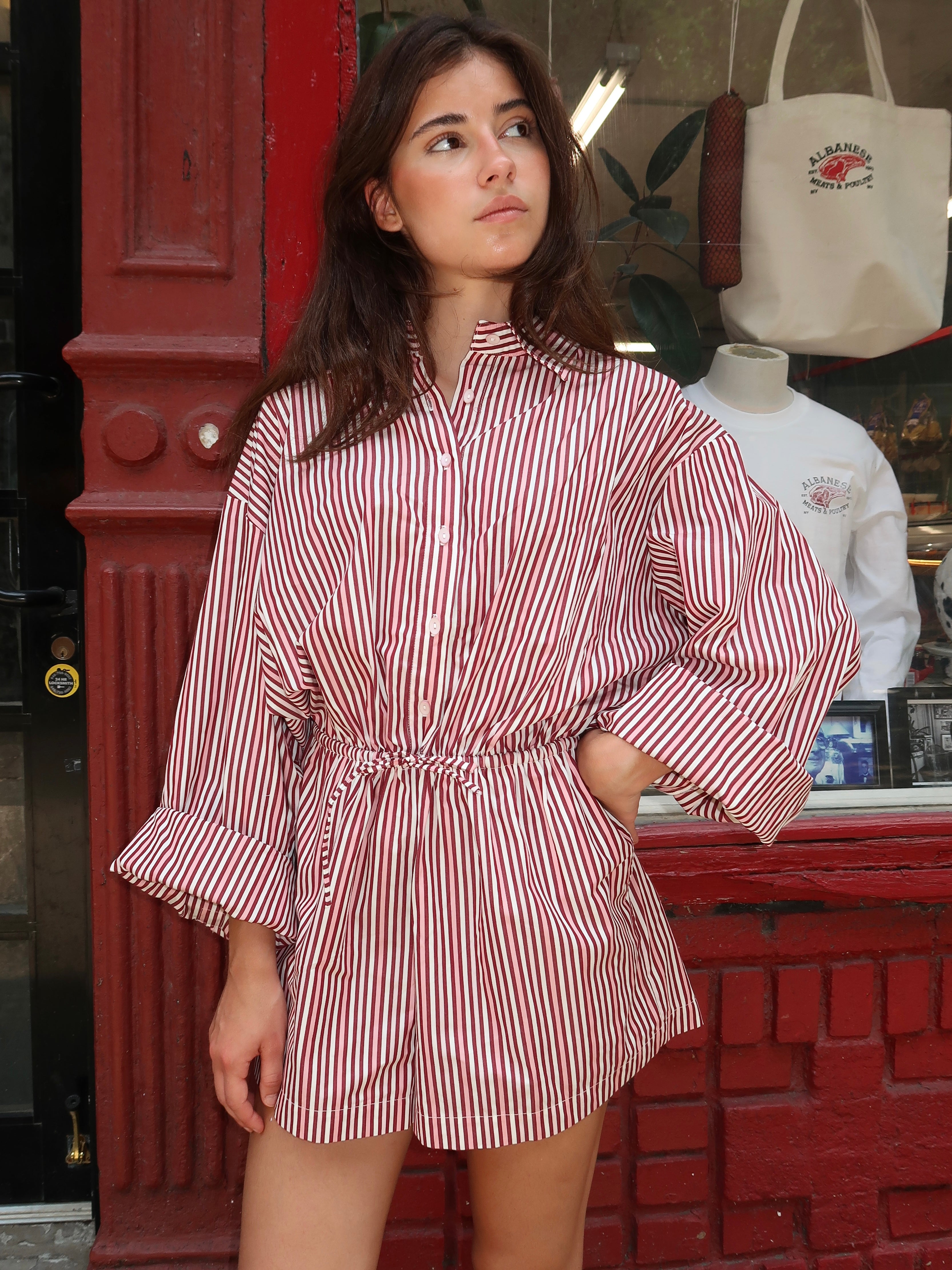 Freja Playsuit in Clara Stripe