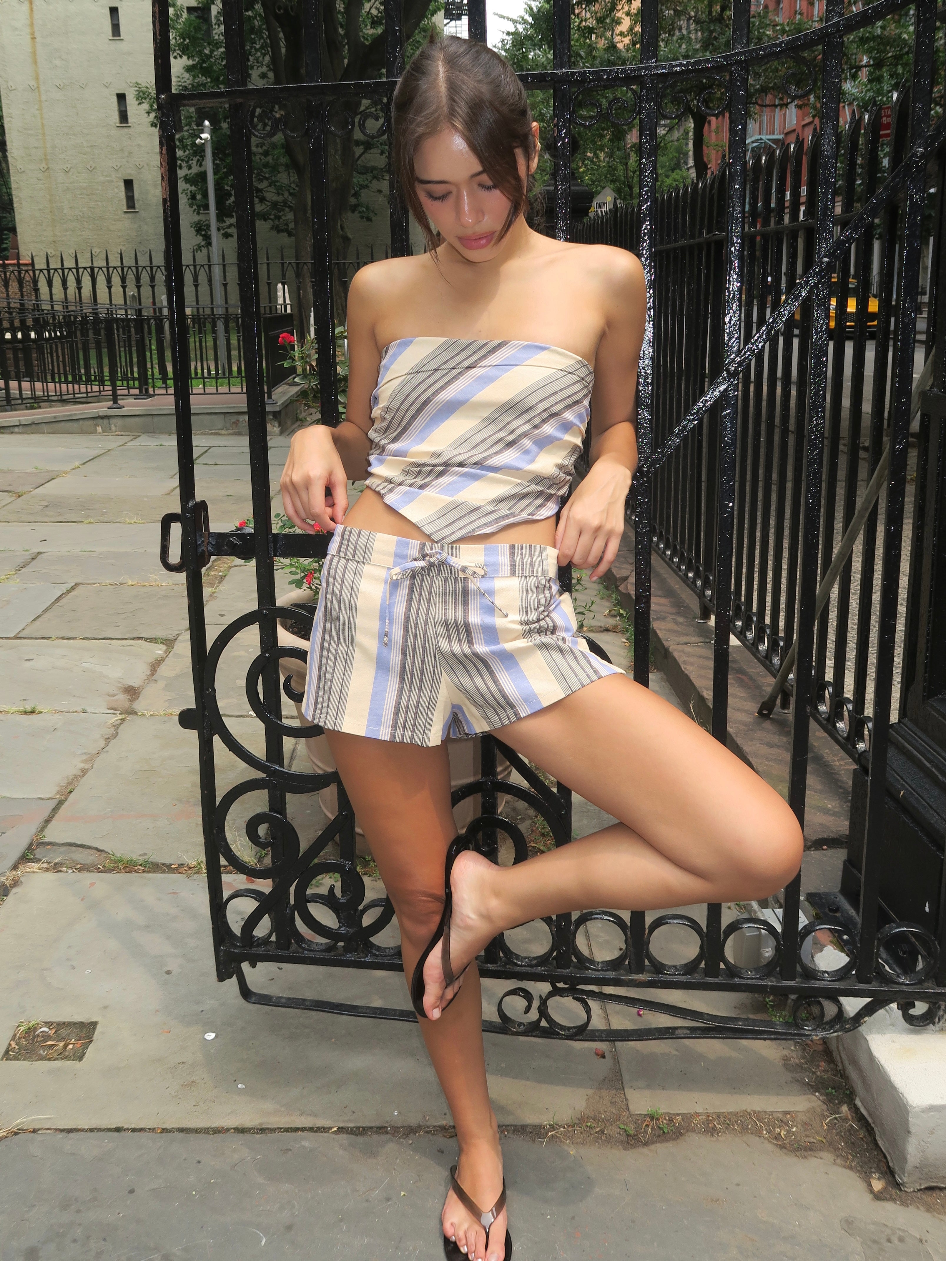 Miel Shorts in Marine Stripe