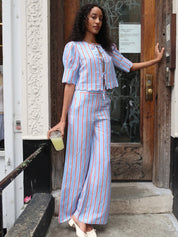 Portofino Pant in Harbor Stripe