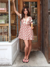 Lacie Dress in Eva Floral Cream