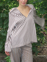 Gaia Top in Norway Stripe Espresso