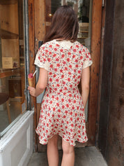 Lacie Dress in Eva Floral Cream