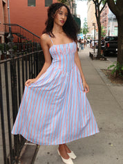 Milo Dress in Harbor Stripe