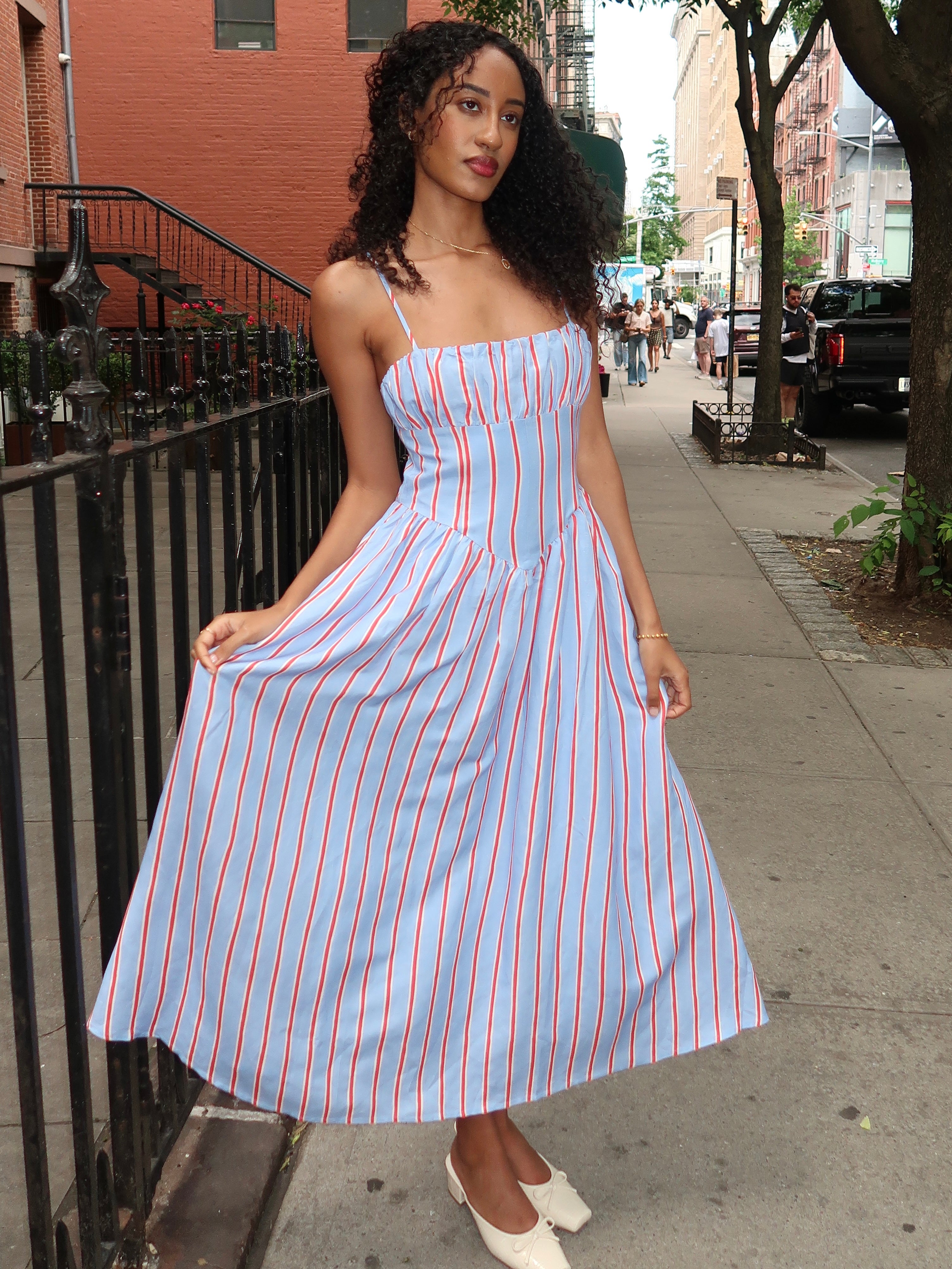 Milo Dress in Harbor Stripe
