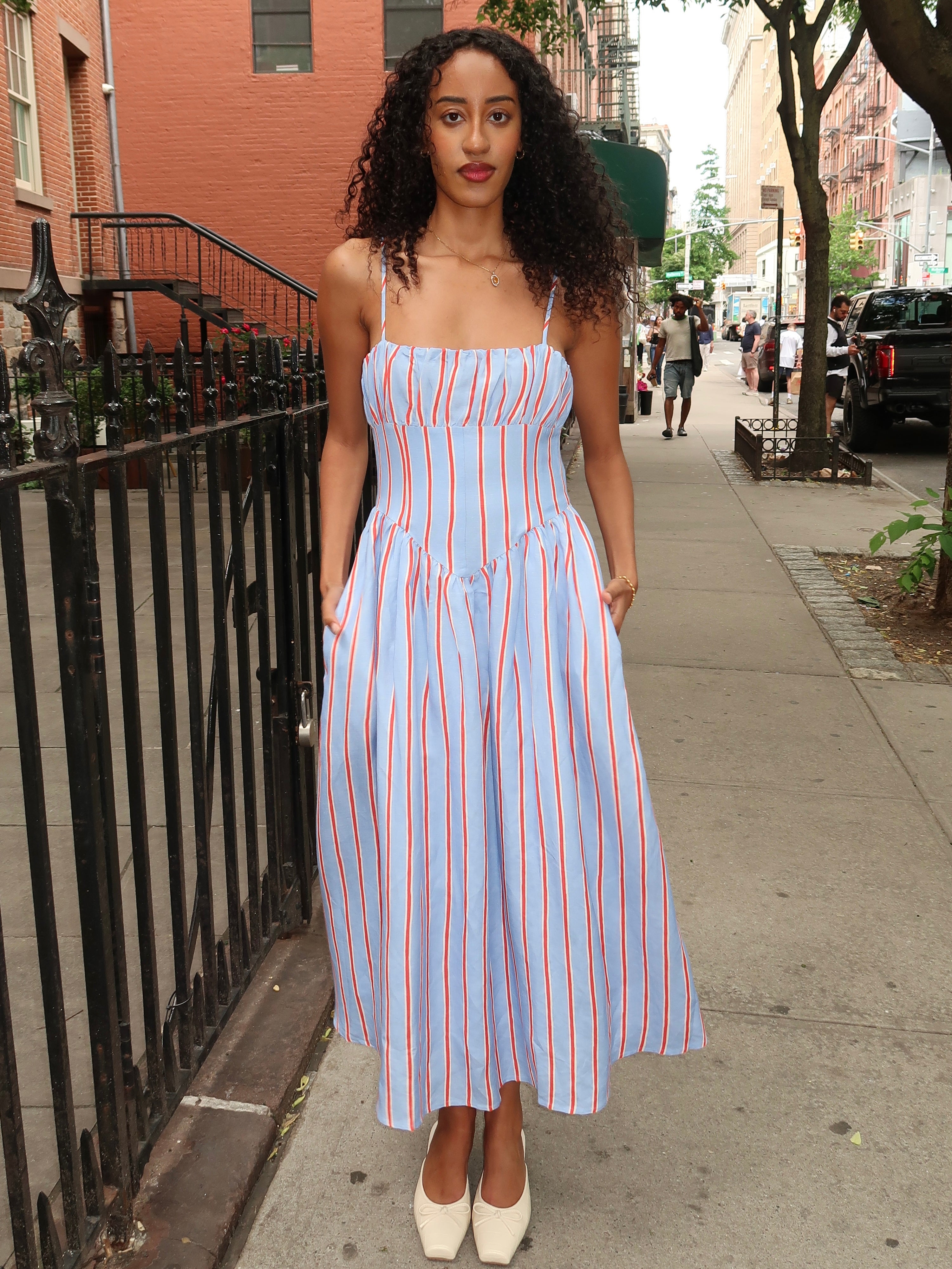 Milo Dress in Harbor Stripe