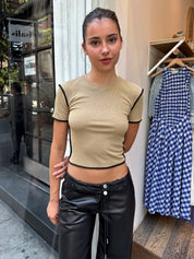 Sabelle Tops in Sand/Anthracite