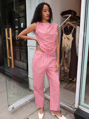 Cep Pants in Red Gingham
