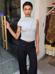 Martina Sweater Top in Heather Grey
