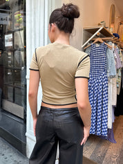 Sabelle Tops in Sand/Anthracite
