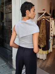 Martina Sweater Top in Heather Grey
