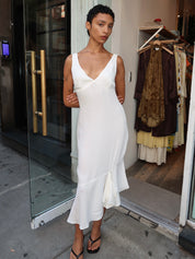 Celine Slip Dress in Ivory